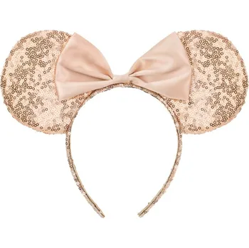 Karnevalový doplněk Party čelenka myška rose gold, 25x19 cm