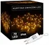 Vánoční osvětlení Springos CL4016 světelný závěs hvězdy 70 LED teplá bílá
