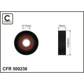 Napínací kladka, žebrovaný klínový řemen CAFFARO 500236