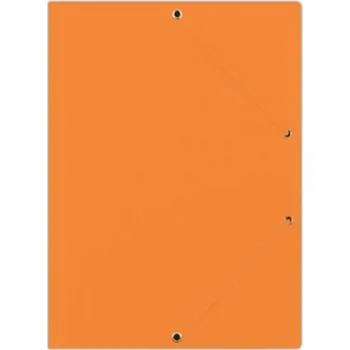 Desky papírové A4, 250, bez klop, s gumičkou, prešpán, oranžová