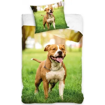 Povlečení Pejsek Bavlněné povlečení Americký Staford