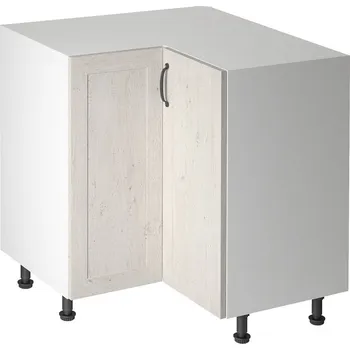 Kuchyňská linka Spodní rohová skříňka, bílá/sosna skandinávská, ROYAL D90N