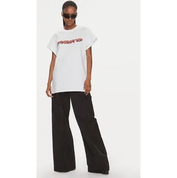 Pánské tričko Pinko T-Shirt 103138 A1P7 Bílá Relaxed Fit S