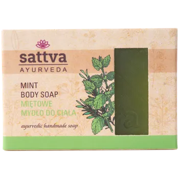 Koupelová kosmetika Sattva bylinné mýdlo s mátou, 125 g