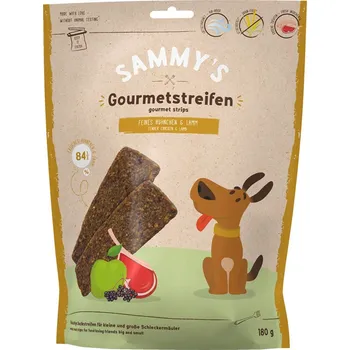Pamlsek pro psa Sammy’s Gourmetstreifen kuřecí a jehněčí 3× 180 g