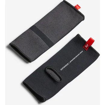 Chránič těla na box a bojový sporty OUTSHOCK Chránič kotníku na thajský box černo-červený XL ČERNÁ|ČERVENÁ