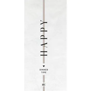Papírový ubrousek Bastion Collections Papírové ubrousky HAPPY DINNER TIME, 10x20cm ZA-NAPKIN-050-XL-BL