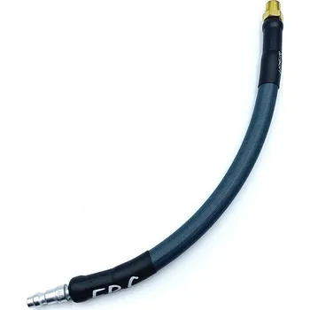 EPeS airsoft IGL hadice pro HPA systém - QD samec + 1/8NPT - 20cm s opletem (šedivá) - EPeS