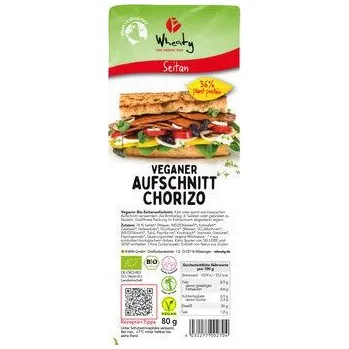 Plátky seitan s příchutí chorizo 80 g BIO WHEATY