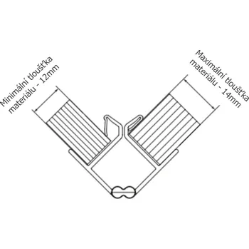 Volpato Roh pro plastový sokl, oboustranný nerez lesklý Výška soklu (mm): 100