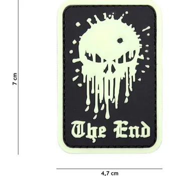 Nášivka 101 Inc. Company Nášivka na suchý zip Skull The End (plast 3D) - gid (nasvětlovací) (101 INC)