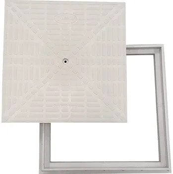 elektrický kabel VA15-HT-45x45 Plastové víko s rámem pro komory Hidrostank, 450x450mm, bez zamykání, šedé