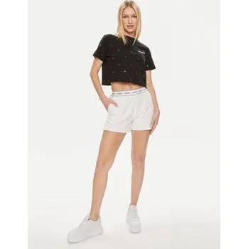 Dámské pyžamo Guess Pyžamové šortky Carrie O4GD02 KBS91 Bílá Loose Fit XL