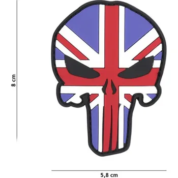 Nášivka 101 Inc. Company Nášivka na suchý zip Punisher UK (plast 3D) - full color (101 INC)