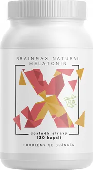 Přípravek na podporu paměti a spánku BrainMax Natural Melatonin 600 mg 120 cps.
