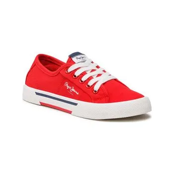 Dámská obuv Tenisky Pepe Jeans Brady Boy Basic PBS30527 Červená 34