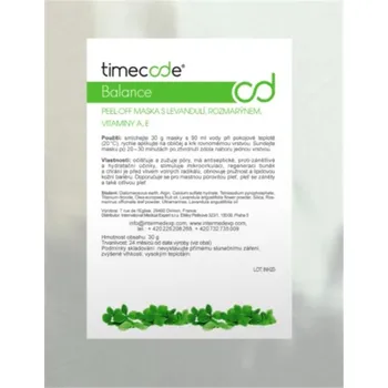 Pleťová maska Timecode Balance Mask - maska pro mastnou, aknózní pleť 30 g
