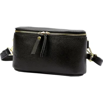 Ledvinka Gregorio L2-001 černá dámská kožená ledvinka crossbody