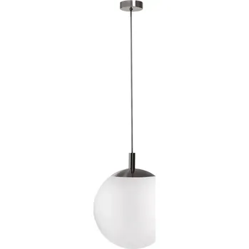 Kaspa 11142320 ALUR TITAN L - Závěsné svítidlo s kulatým skleněným stínidlem, titanová barva, 3 x E27, Ø 40cm (Závěsné svítidlo 3 x E27, s mléčným kulatým skleněným stínidlem)