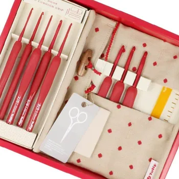 Jehlice Tulip Etimo Red - sada háčků soft grip 1,8 - 5 mm