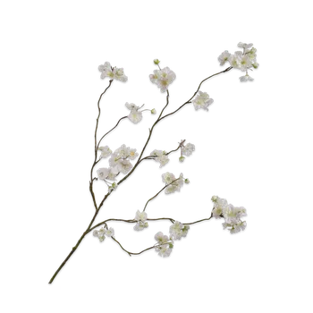 umělá květina Umělé květina, větev květu bílá/zelená V127 cm