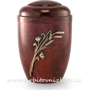 Smuteční dekorace Ocelová urna klas 5443AE