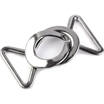 Pro Háčkování Kovové zapínání šíře 24 mm černý nikl