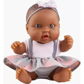 Panenka Realistická panenka holčička černoška Hebe od firmy Paola Reina ze Španělska (Los Peques 21 cm)