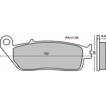 Brzdová destička Brzdové destičky RMS 225102640 organické HONDA NC 750 X 2014-2016