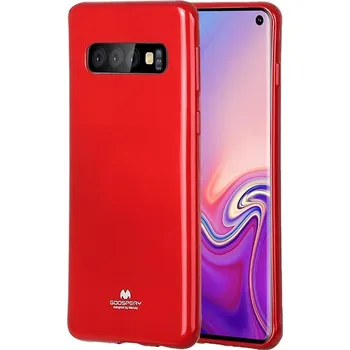 Pouzdro na mobilní telefon MERCURY 13292 MERCURY I-JELLY TPU Obal Samsung Galaxy S10 červený