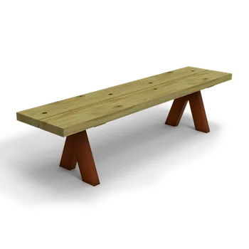 Zahradní lavice Benito dřevěná lavička bez opěrky zad Olea