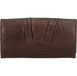 Dámská kožená peněženka s módním reliéfem Delfino, hnědá
