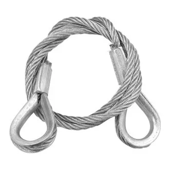 Lanko pro jízdní kolo Ocelové lanko 3 mm x 600 mm, stříbrné s koncovými úvazky
