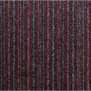 Koberec Balta Bari Lines 3545 šedo-červený