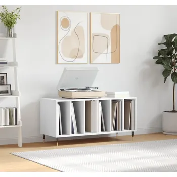 vidaXL Skříňka na LP desky 100x38x48 cm kompozitní dřevo [831740] Barva: Bílá