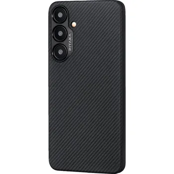 Pouzdro na mobilní telefon Kryt na mobil Pitaka MagEZ 4 Case Black/Grey Samsung Galaxy S24+
