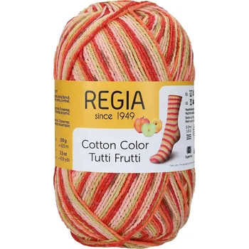 Příze Regia 4-Ply Cotton Color 02426 Jablko (Ponožková pžíze bavlněná Regia 4-Ply Cotton Color 02426 apple color)