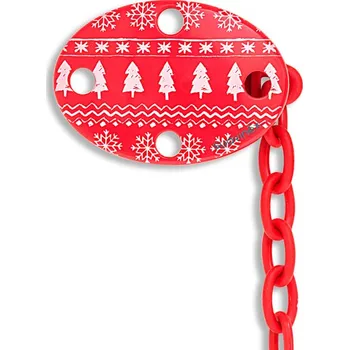 klip na dudlíky Suavinex Klip na šidítko oválný kolekce WINTER červený