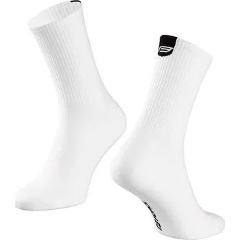 Pánské oblečení ponožky FORCE LONGER SLIM, bílé S-M/36-41