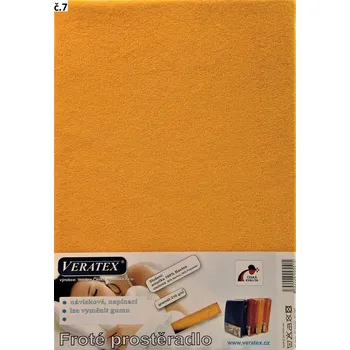Prostěradlo veratex Froté prostěradlo 200x240 cm (č. 7-sytě žlutá)