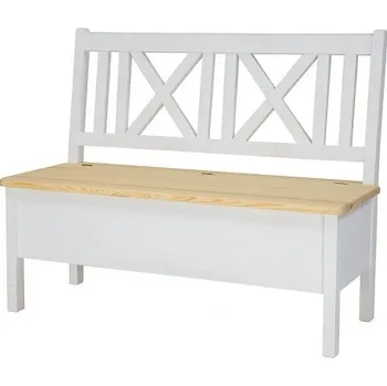 Lavice s úložným prostorem SIL13 A, 120cm - K17 bílý vosk