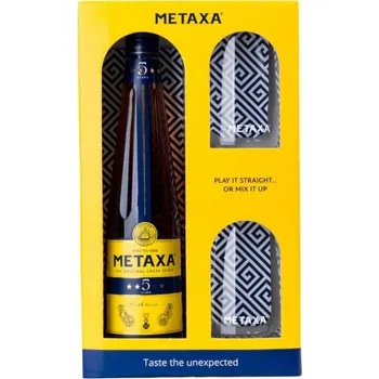 Likér Metaxa 5* + 2 sklenice 38 % 0,7 l