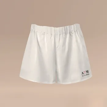 Trenýrky Dámské trenky s monogramy Barva: Béžová, Velikosti: XS, Varianta potisku: červené monogramy