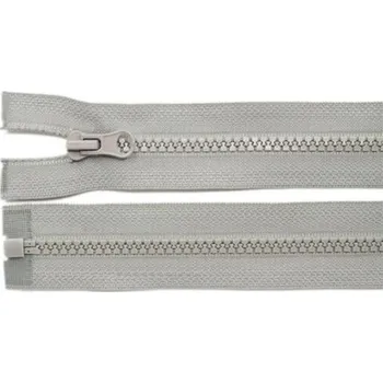 Zip Zdrhovadlo zip kostěný 70 cm dělitelný sv. šedá