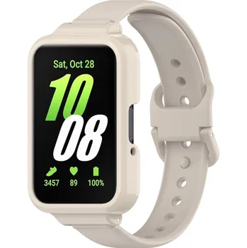 Příslušenství k chytrým hodinkám VSECHNONAMOBIL 74826 VSECHNONAMOBIL COVER SET Řemínek + obal na hodinky Samsung Galaxy Fit3 béžový