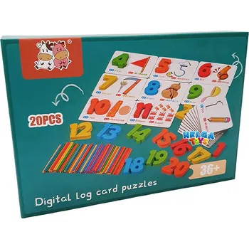 Dřevěná hračka Leventi Vzdělávací dřevěné puzzle Miluji matematiku