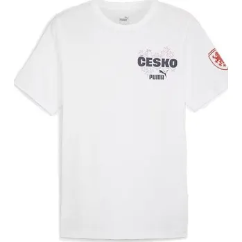 Fotbalové reprezentace pánské tričko Czech republic Ftblicons Tee white - L Puma 57835 - slevový kód:<br>XMAS10 (-10%)