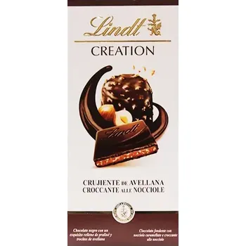 Čokoláda Čokoláda Lindt Creation 150 g hořká & OŘÍŠKOVÝ KROKANT (hořká čokoláda s lískovými oříšky & kousky oplatky)