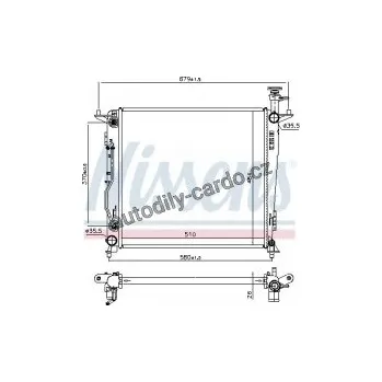 Motor automobilu Chladič motoru NISSENS 666234