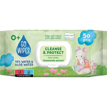 Dětský vlhčený ubrousek GoWipes Dětské vlhčené ubrousky s Aloe vodou a heřmánkem 50 ks